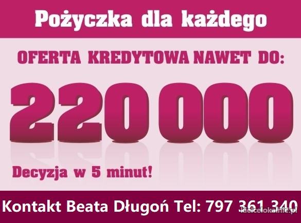 Kredyt Gotówkowy do 220 000 w 1 Dzień