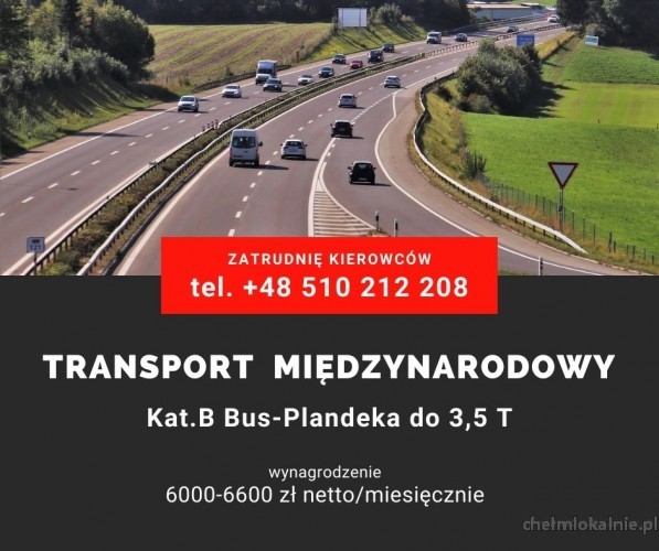 Praca dla kierowców Kat.B Bus-Plandeka do 3,5 T