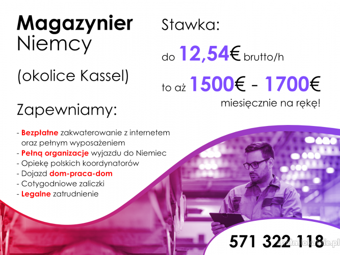 MAGAZYNIER-PRACA NIEMCY