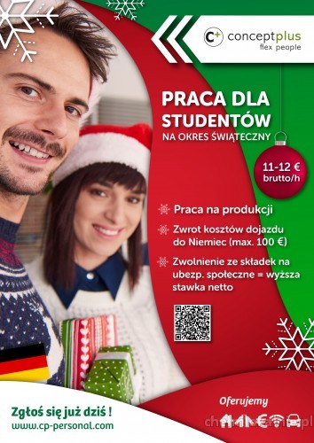 Praca dla studentów/uczniów na okres świąteczny