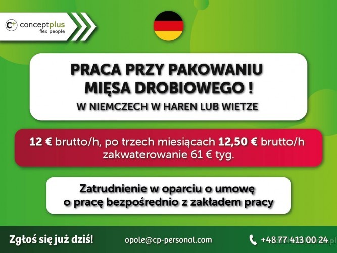 Pracownik produkcji (k/m) bez języka -  12,50 € brutto/h!